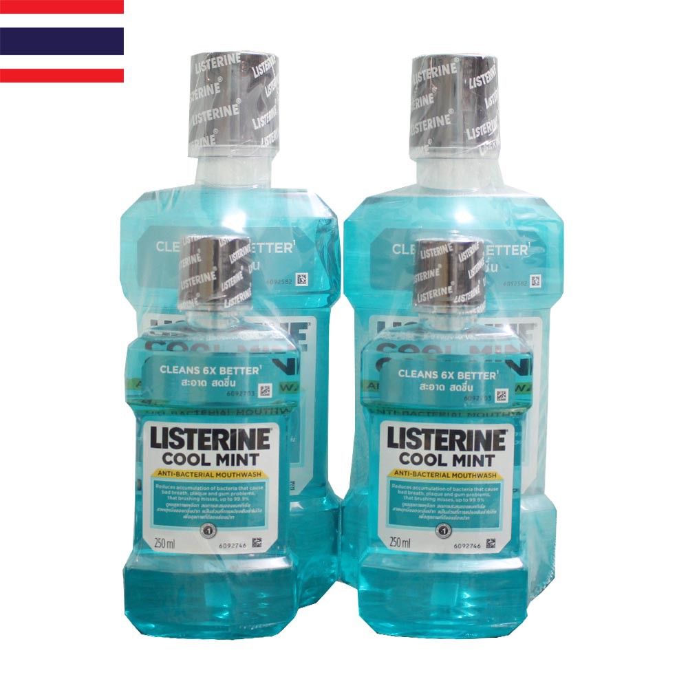 Combo 2 Nước súc miệng Listerine Cool Mint Hương Bạc Hà 750ml và 250ml