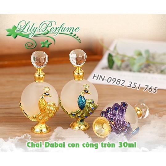 Lọ chiết tinh dầu Dubai công tròn 30ml sang trọng