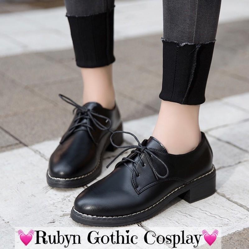 Giày Oxford đơn giản cosplay phong cách học sinh nhật bản ( NHÁM và BÓNG ) Size 35 - 40