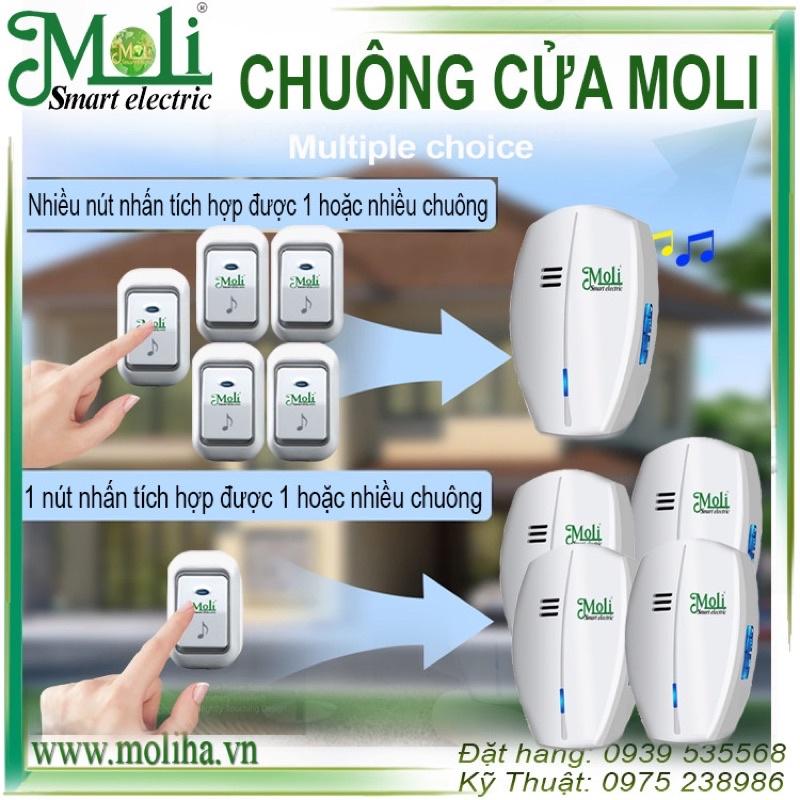 BỘ CHUÔNG CỬA MOLI 2 NÚT NHẤN 1 CHUÔNG