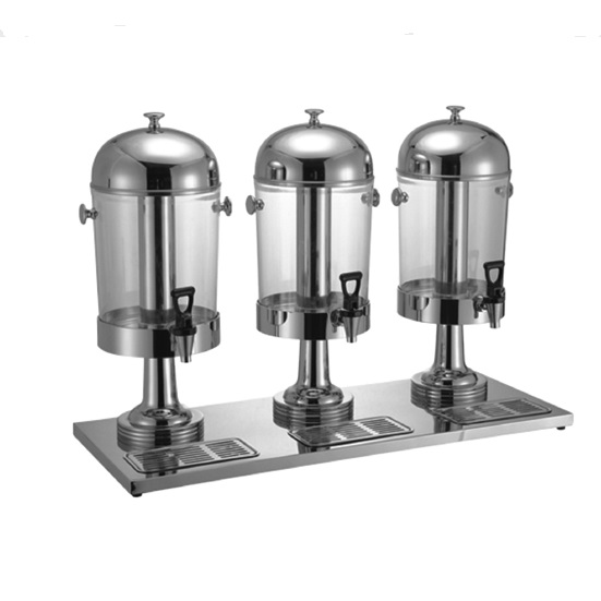 Bình đựng nước ép hoa quả trái cây inox có vòi dung tích 8L mỗi bình, Mã 121406, Loại 3 ngăn