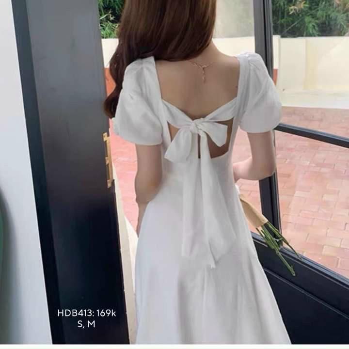 ĐẦM MIDI XOẮN NGỰC CUTOUT