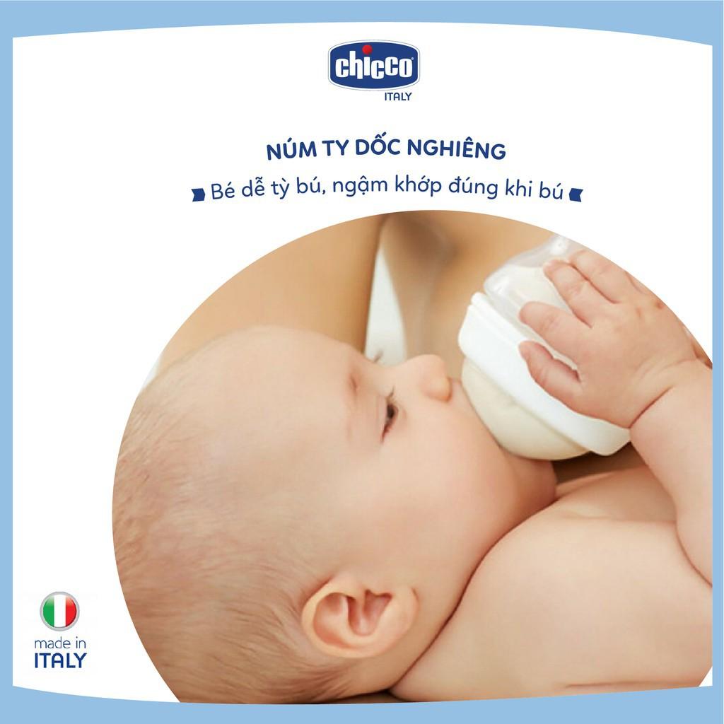 Bình sữa núm nghiêng Pisa Natural Feeling 0M+ Chicco 150ml