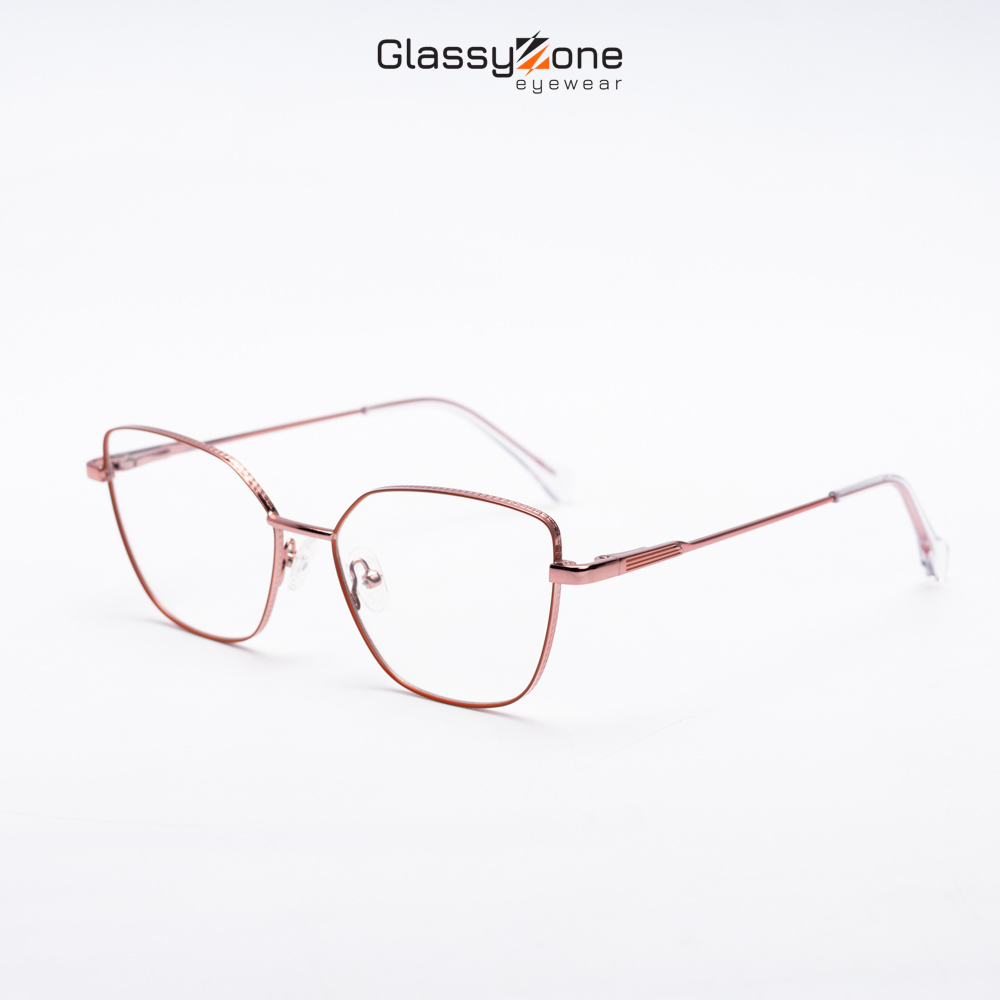 Gọng kính cận, Mắt kính giả cận kim loại Form mắt mèo thời trang Nam Nữ Avery Panne - GlassyZone