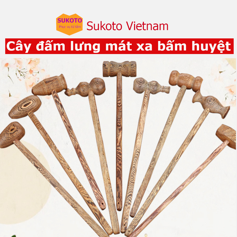 Cây đấm lưng mát xa bấm huyệt- Giảm đau mỏi do tắc nghẽn kinh mạch