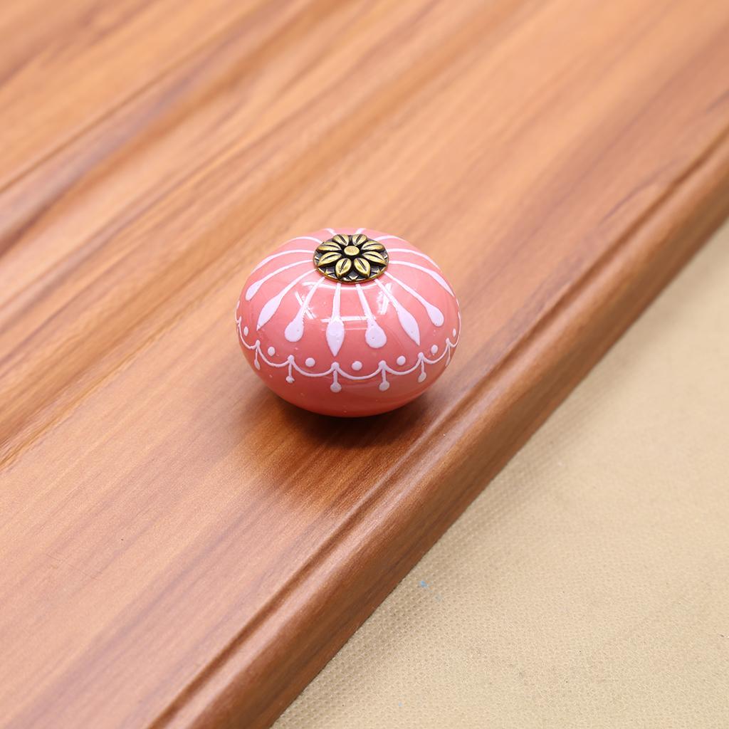 2xCeramic Cabinet Knobs Drawer Furniture Hardware Door Pull Handle Pink