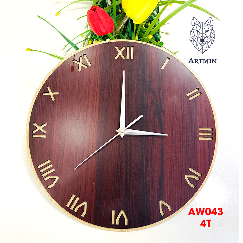 AW043 - Đồng Hồ Gỗ Decor Cổ Điển – Đồng Hồ Treo Tường Trang Trí Chất 2023