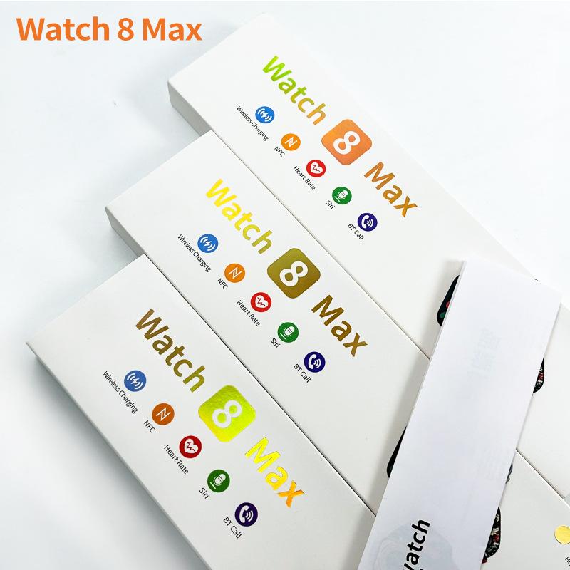 Phong cách mới nhất Huaqiangbei watch8 Max sạc không dây màn hình lớn nfc cuộc gọi bluetooth đồng hồ thông tin nhắc nhở tập thể dục máy đếm bước