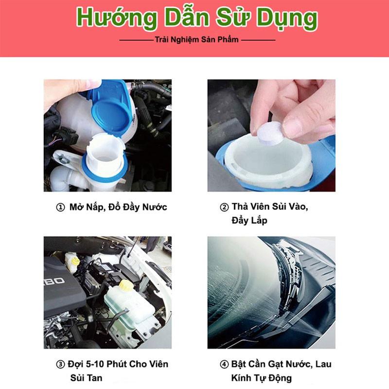 Viên sủi rửa kính ô tô xe hơi tiện dụng (1 viên 4 lít nước)