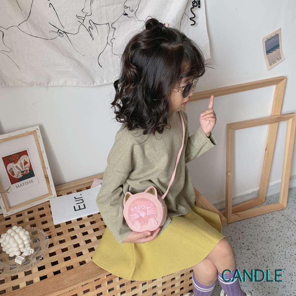 Túi Đeo Chéo Hình Mèo Dễ Thương Cho Bé Gái