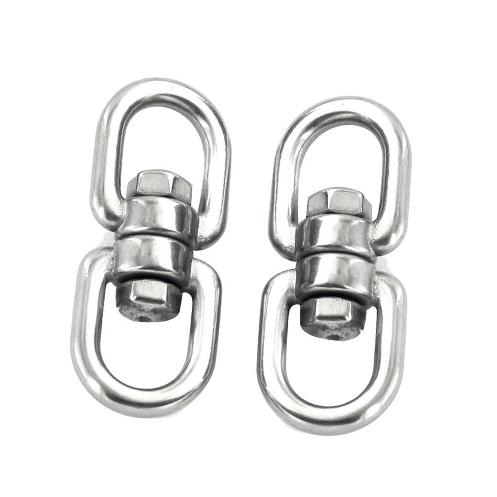 2pcs Stainless Steel Rotation Quick Hook Buckles for Outdoor Climbing Hiking