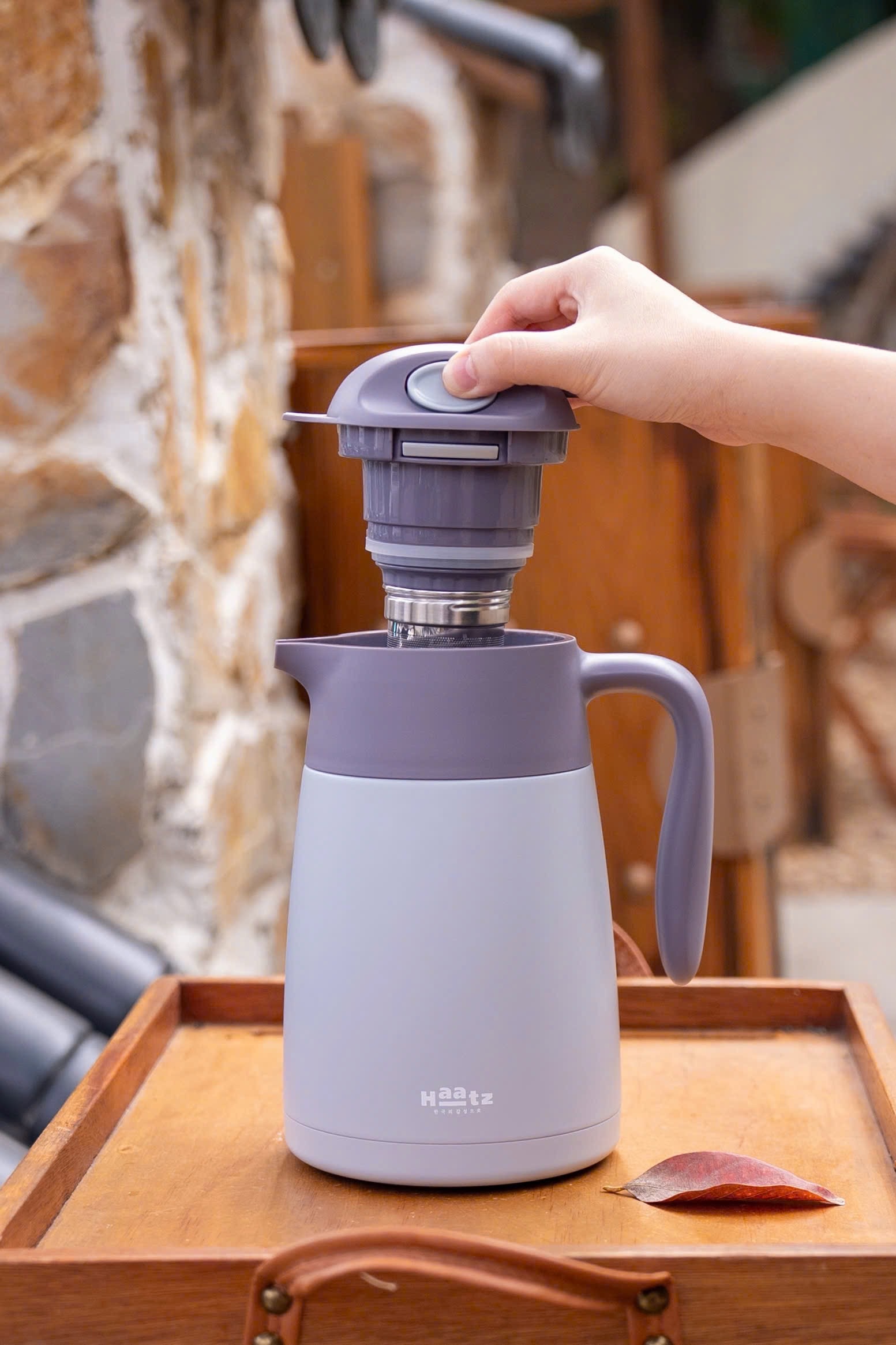 (HOT NEW) Bình Giữ Nhiệt ONGI HAATZ 1,5L HON1500 - Kèm Phiên Lọc, Chất Liệu inox 316, Giữ Nóng Lạnh 24h - Hàng Chính Hãng