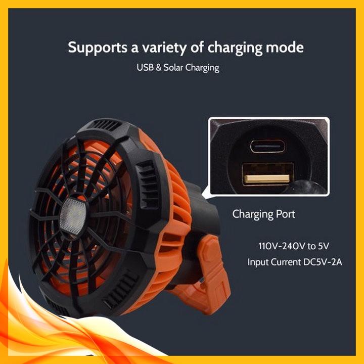 ️ Đèn quạt 2 in 1 ngoài trời mới USB Outdoor Fan Portable USA X10