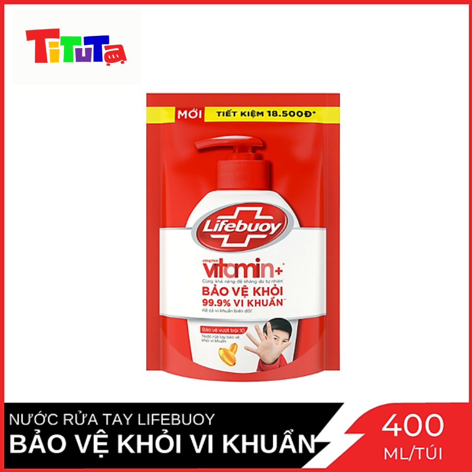 Nước Rửa Tay Diệt Khuẩn Lifebuoy Bảo Vệ Vượt Trội Túi 400ml