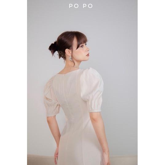 SUZY DRESS đầm xoắn ngực tay li