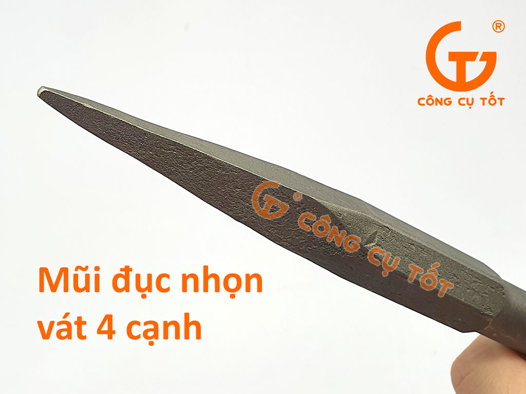 Mũi đục bê tông nhọn Φ17 chuôi tròn dài 240mm