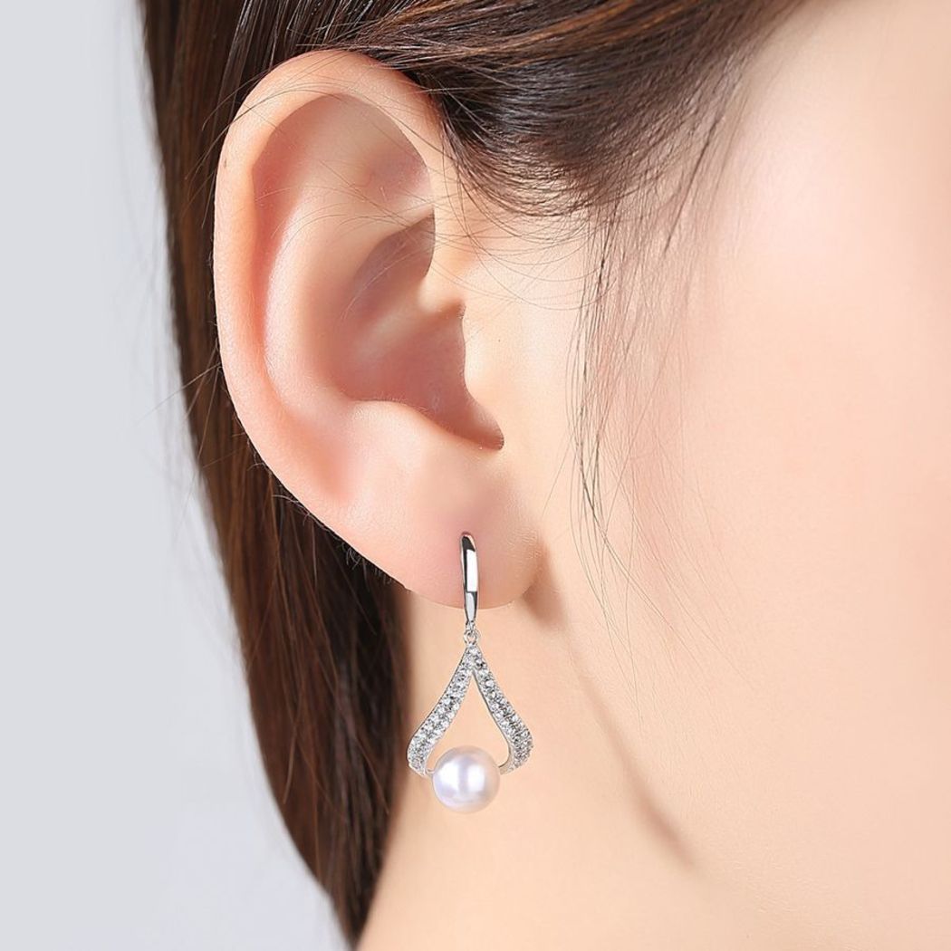 Bông Tai Ngọc Trai Nước Ngọt Thiên Nhiên Cao Cấp - Cánh Diều Kỷ Niệm - Trang Sức Cô Tấm - KITE PEARL - CTJ5010