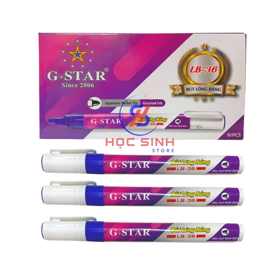 Hộp 10 Cây Bút Lông Bảng Gstar LB-36 Xanh, Đỏ Sản Xuất Tại Ấn Độ