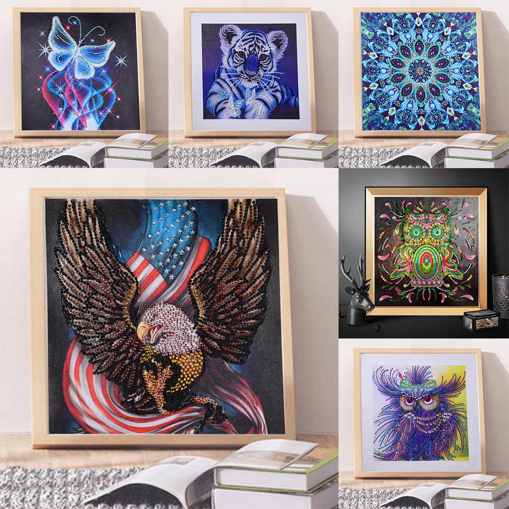 DIY 5D Eagle Diamond Painting Embroidery Special Shaped Home Decor 30x30cm