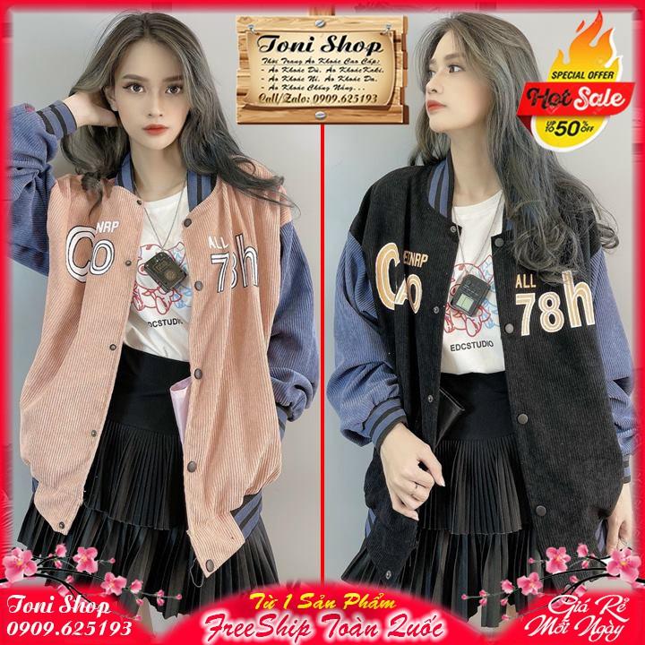 ÁO KHOÁC KAKI NHUNG GÂN Bomber Jacket