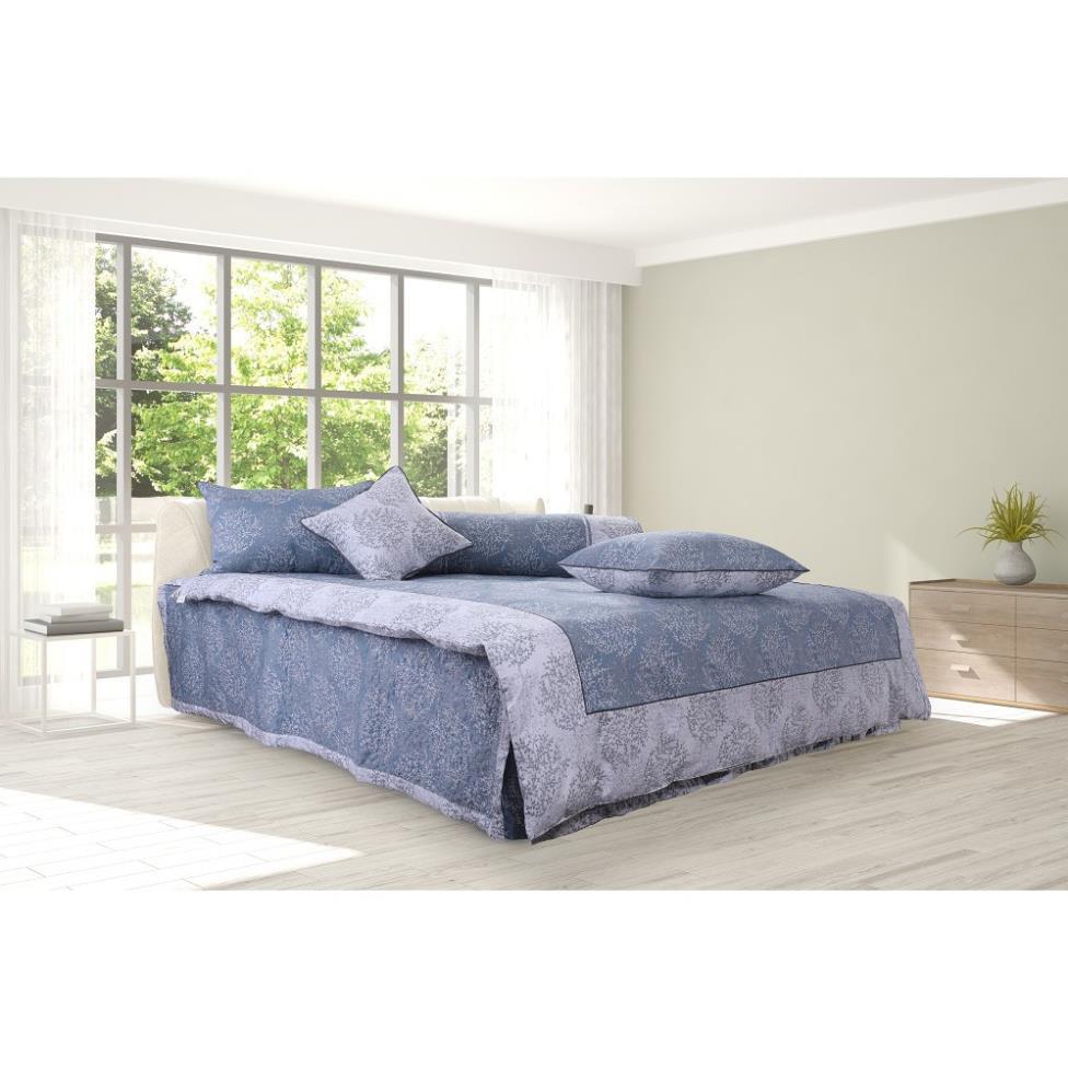 Bộ ga chun, vỏ chăn, đôi vỏ gối đầu Blue Sky - DL146