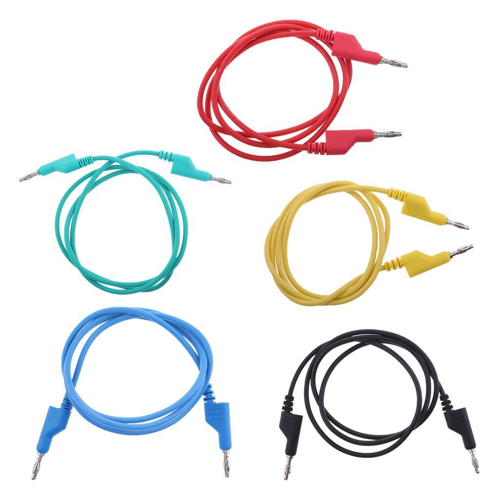 Silicone Test Lead 4mm Banana Plug Male Stackable to Banana Plug 1m Red