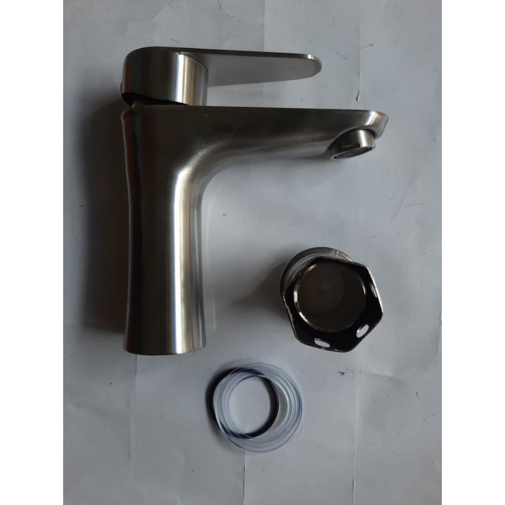 VÒI LAVABO NÓNG LẠNH CAO CẤP 304 CAO 20cm.
