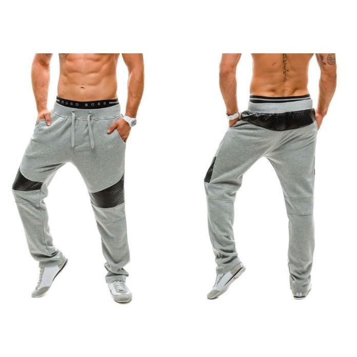 Quần dài thể thao nam màu trơn phối sọc