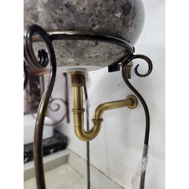 Kệ Lavabo chân đứng sắt Mỹ thuật kanly / Giá đỡ lavabo chân đứng sắt Mỹ thật