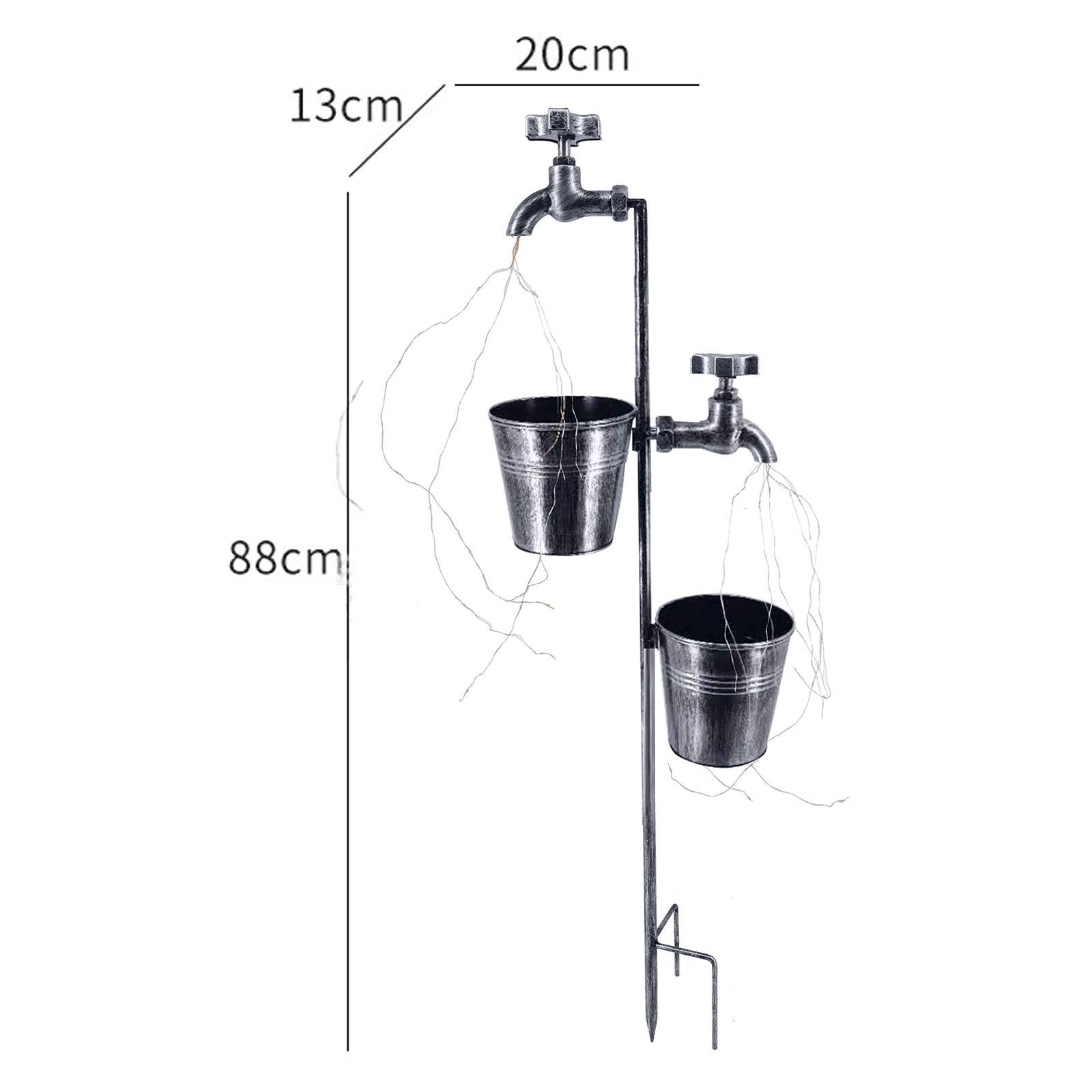 Solar Garden Landscape Path String Lights Metal Stake for Lawn Art Outdoor A