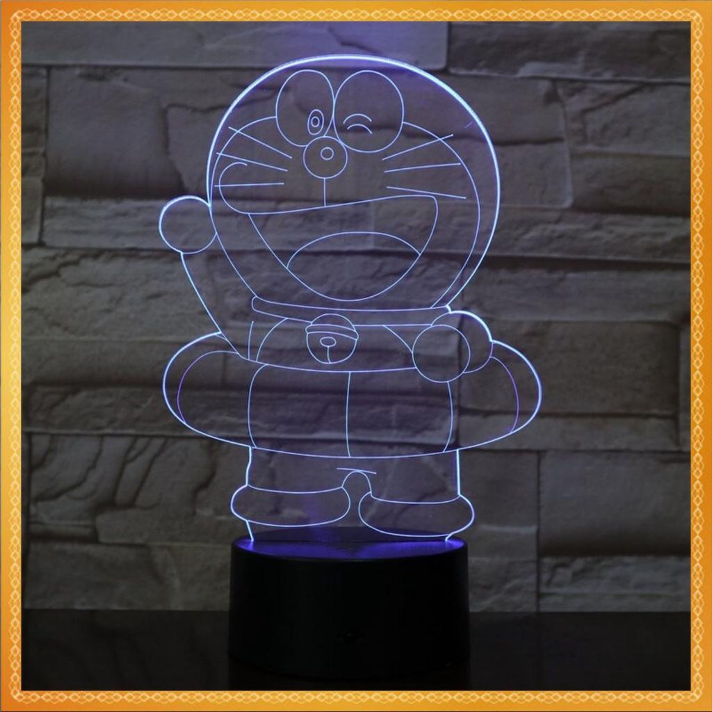 Đèn ngủ Led 3D cho bé Đèn Doraemon - món quá cho bé sáng tạo