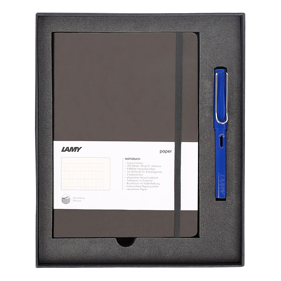 Gift Set Lamy Notebook A5 Softcover Umbra + Lamy Safari Blue - GSNSa0019