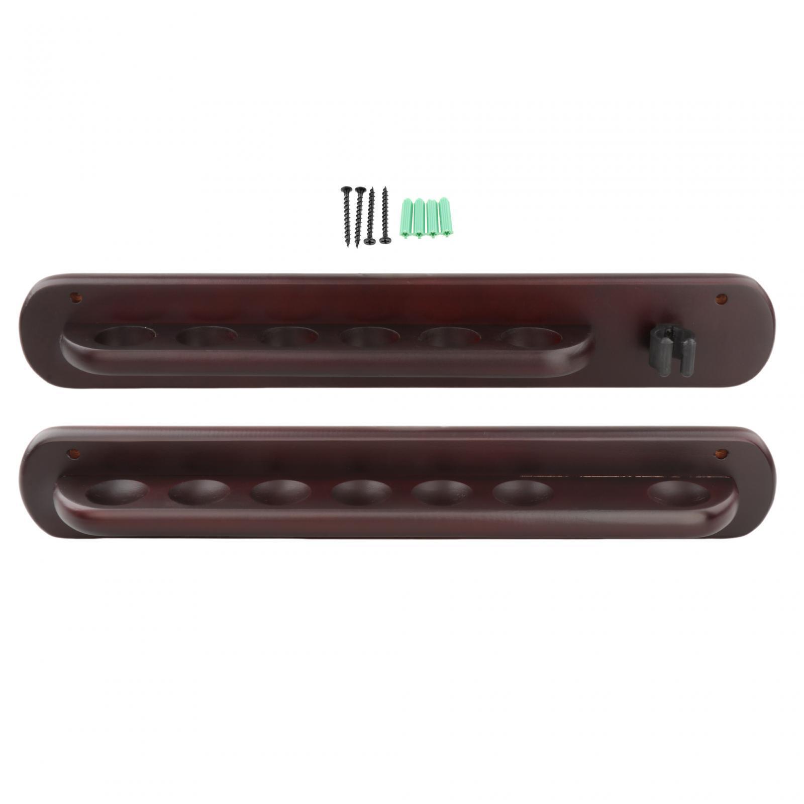 Wood Billiard Cue Rack Accessories Locating Clips Storage Bracket Wall Mounted Pool Cue Holder for Clubs Pool Bars Players Game Room Sports