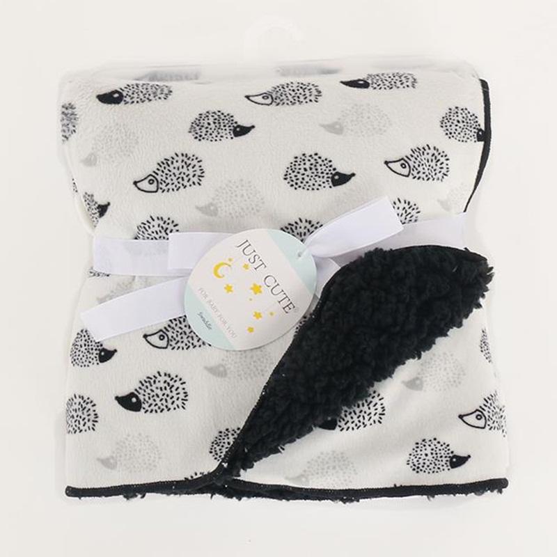 Chăn Cho Bé Mới Làm Dày 2 Lớp Nỉ Mặc Trẻ Sơ Sinh Đầm Bebe Bao Bọc Cú In Hình Bé Sơ Sinh Gối