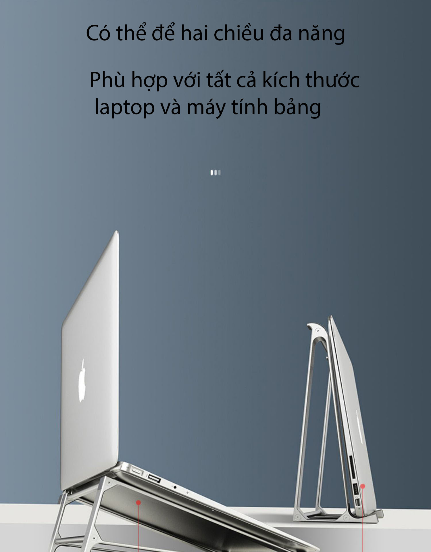 Hình ảnh Giá Đỡ Máy Tính, Laptop, iPad, Macbook Hợp Kim Nhôm Cao Cấp. Hỗ Trợ Tản Nhiệt Chống Mỏi Cổ, Vai, Gáy. Hàng Nhập Khẩu Chính Hãng Cao Cấp KitAcoom