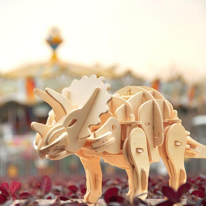 Bộ mô hình khủng long lắp ráp bằng gỗ 3D
