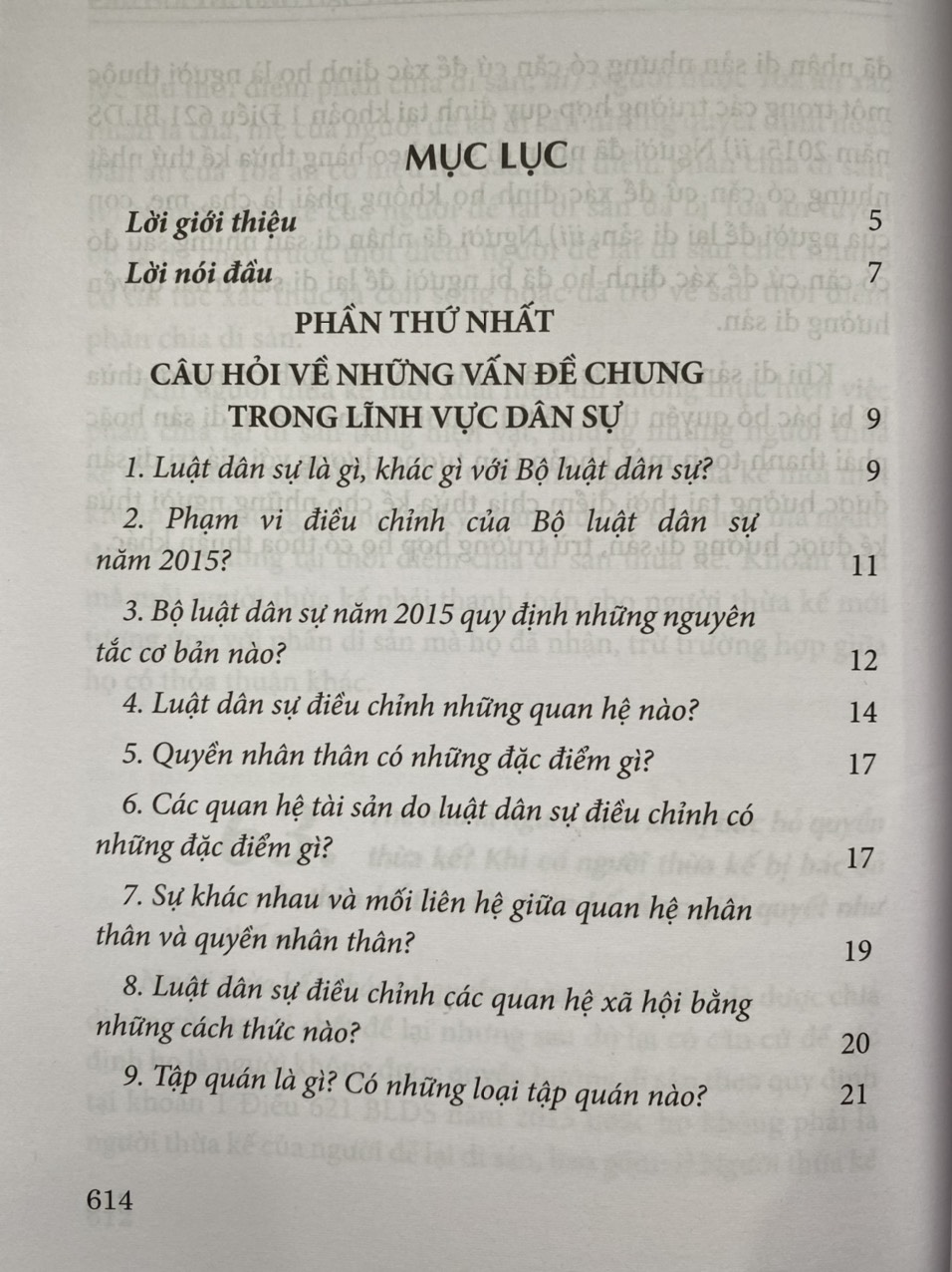 Các câu hỏi thường gặp trong lĩnh vực dân sự