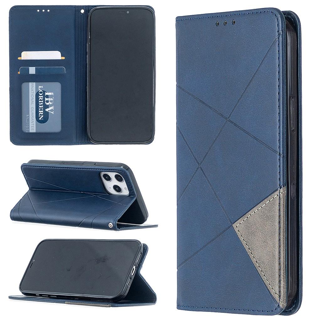 Bao Da Họa Tiết Hình Thoi Có Ngăn Đựng Thẻ Cho Iphone 12 Pro Max Iphone 12 Mini Iphone 11 Pro Max Se 2020