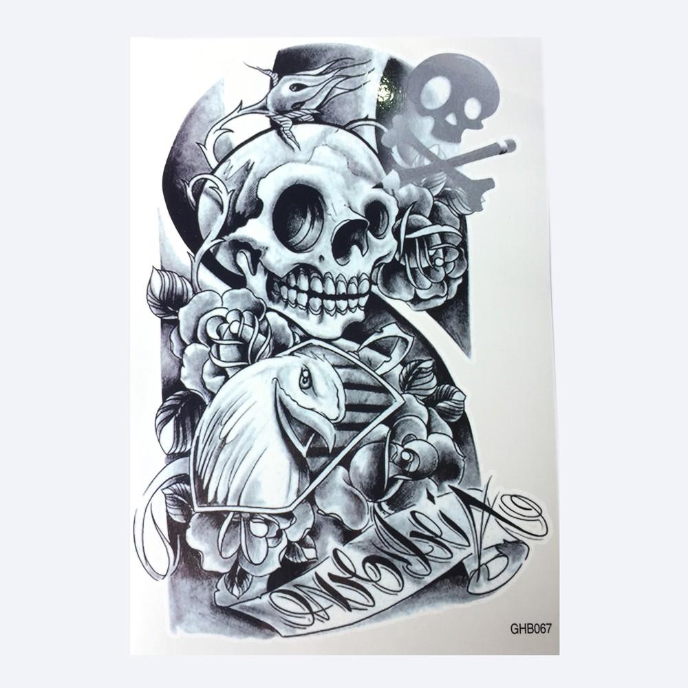 Hình xăm tattoo Halloween kích thước 20cm x 14cm