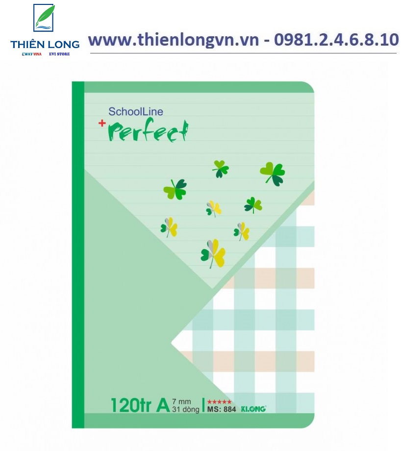 Lốc 5 quyển vở kẻ ngang Perfect - 120 trang; Klong 884