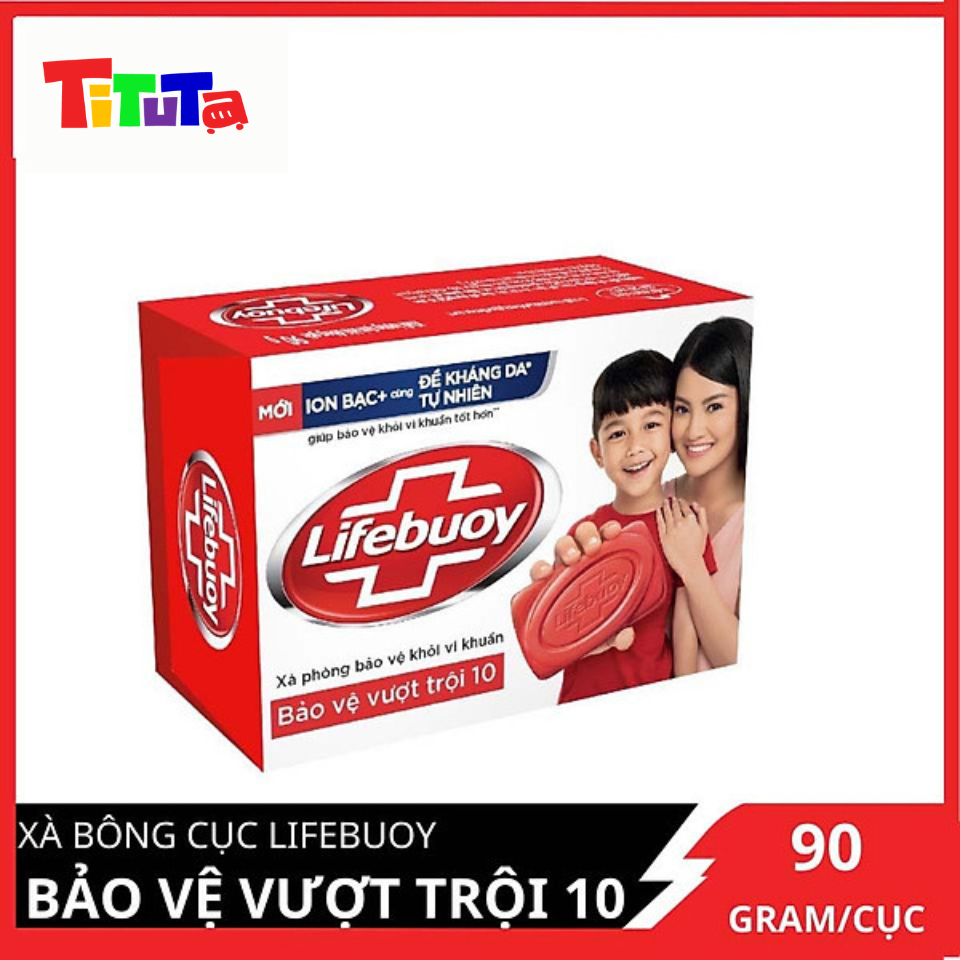 Xà bông cục Lifebuoy Bảo vệ vượt trội 10 90g