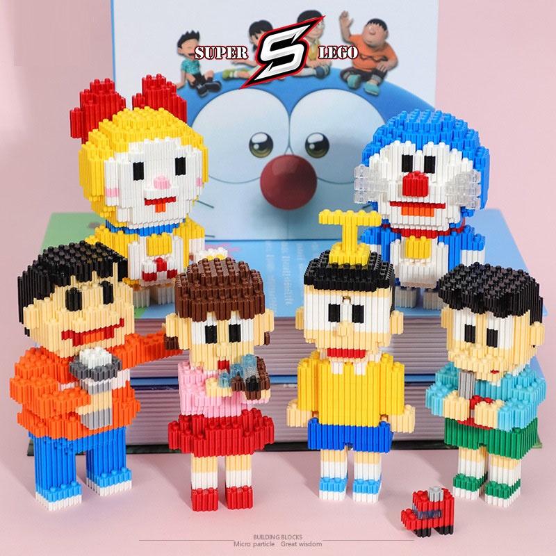 Bộ đồ chơi lắp ráp 3D hình các nhân vật hoạt hình Doraemon,Nobita,Chaien,Xuka,Xeko,Doremi...