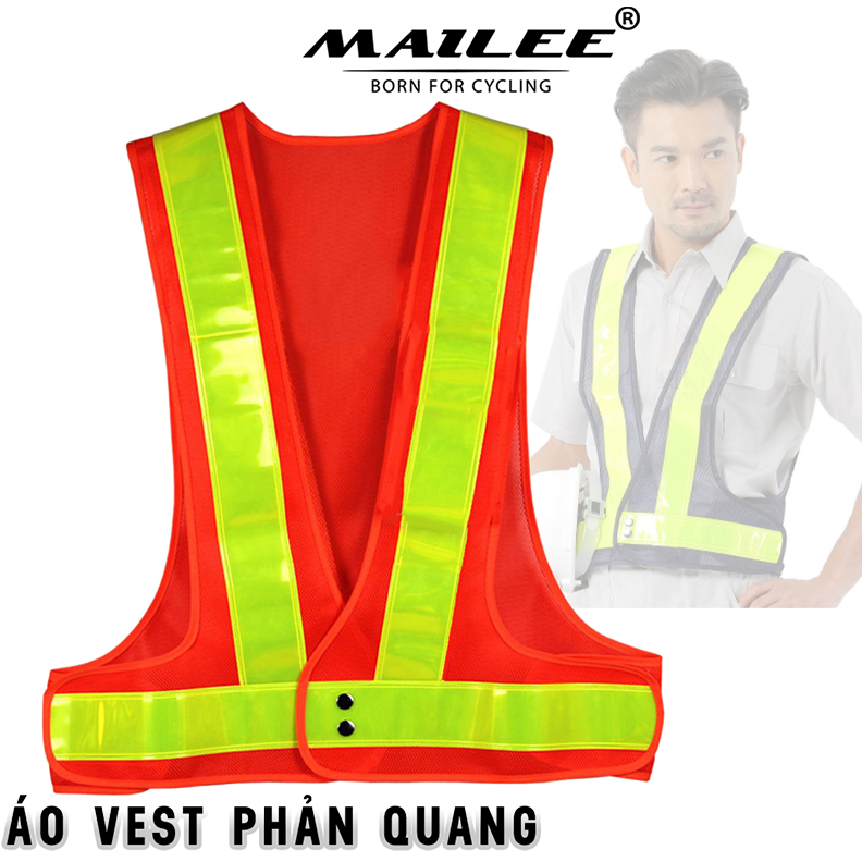 Áo Lưới Phản Quang Xe Đạp Dạng Vest LA-2026 Cho Đạp Xe Đạp/ Xe Máy An Toàn Ban Đêm Có Phản Quang (áo size người lớn) - Mai Lee