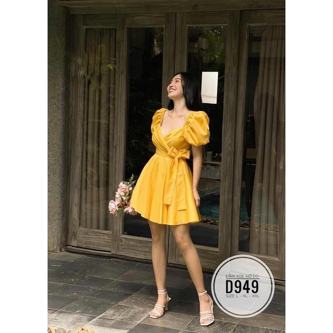 ĐẦM NƠ XANH LÁ BIGSIZE DÁNG XÒE ĐI TIỆC/ĐI BIỂN