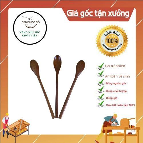 Thìa sinh tố bằng gỗ Nhãn an toàn dùng cho ăn uống ,decor - Đồ dùng nhà bếp 68