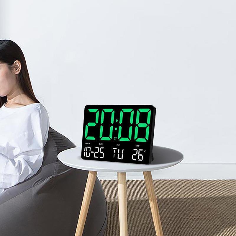 Đồng Hồ Để Bàn LED Màn Hình Lớn 11.5" Điều Khiển Từ Xa, Điều Chỉnh Độ Sáng - GH0717