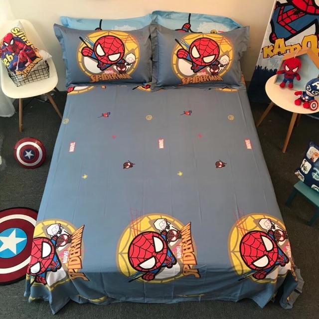 Set Cotton 3D Disney Hàng Nhập Khẩu Cao Cấp 4 Món Mẫu Người Nhện Vàng 1