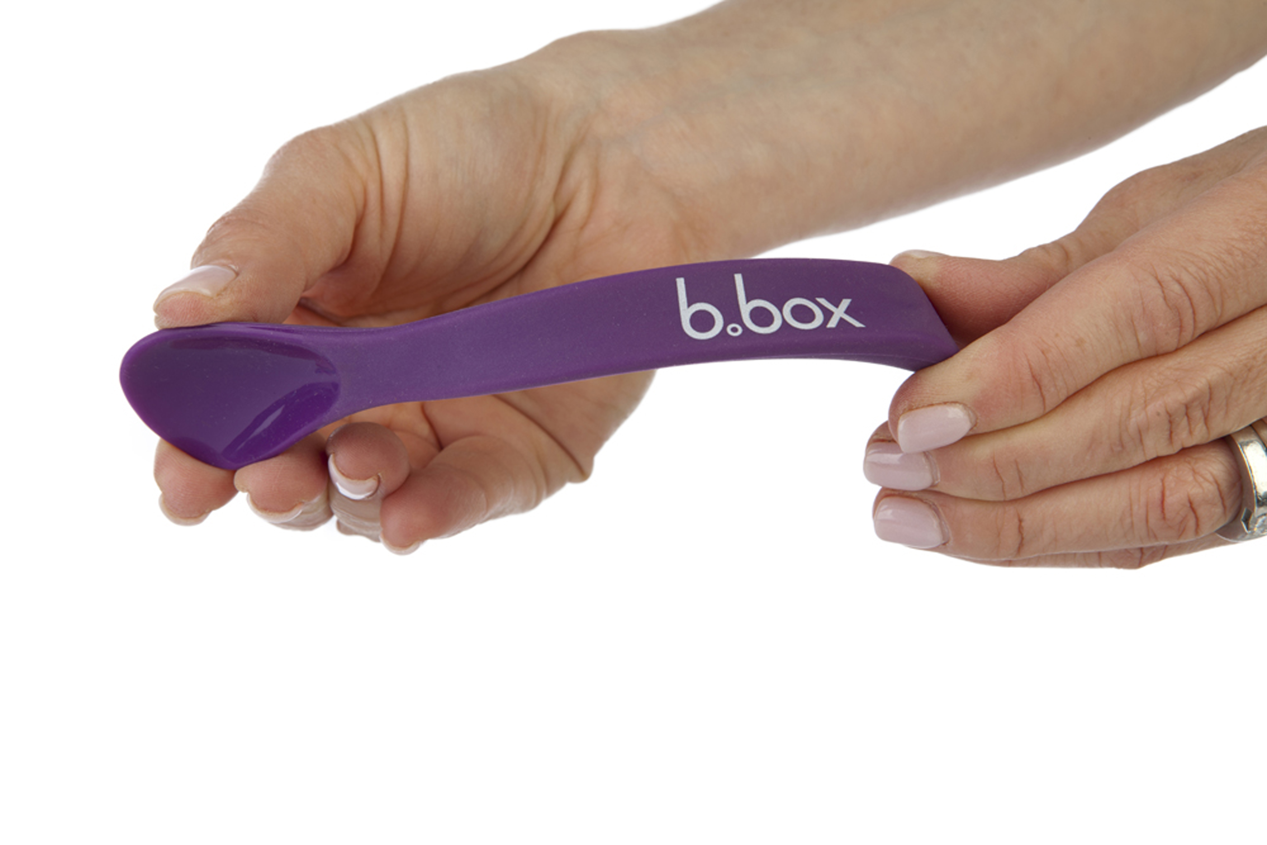 B.box Muỗng silicone cho bé ăn dặm - Bộ Đôi Hồng Tím