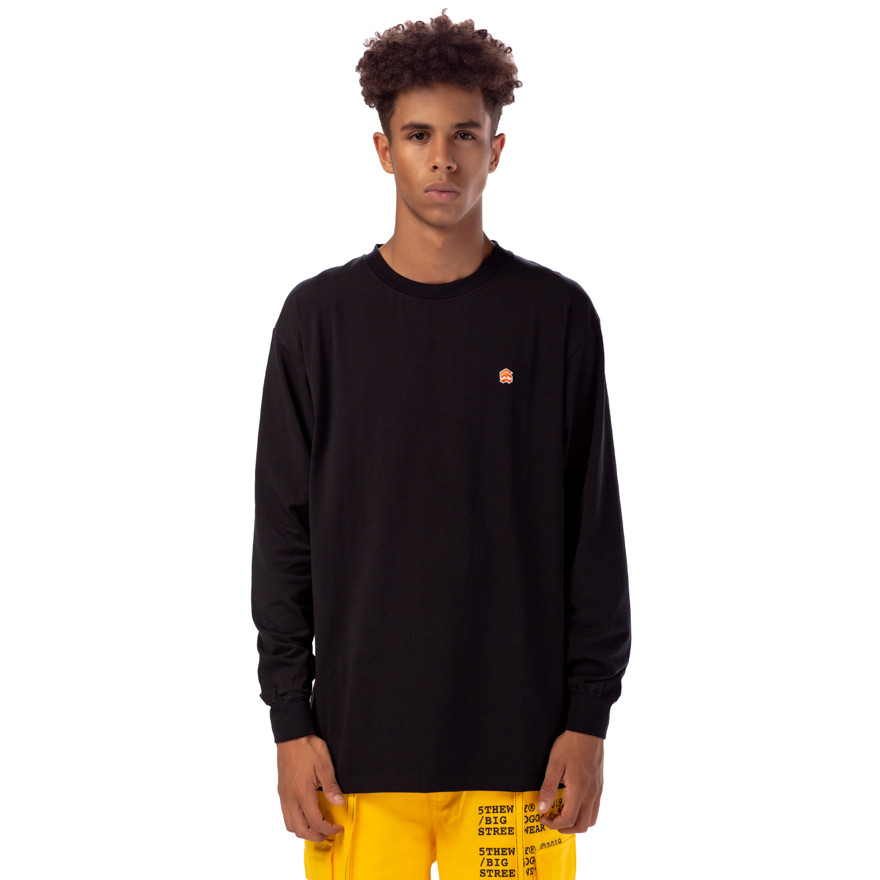 Áo Thun Đen Tay Dài Logo Cam aka 5THEWAY 5TW/RTW LS TRADITIONAL FIT TEE in BLACK/ORANGE