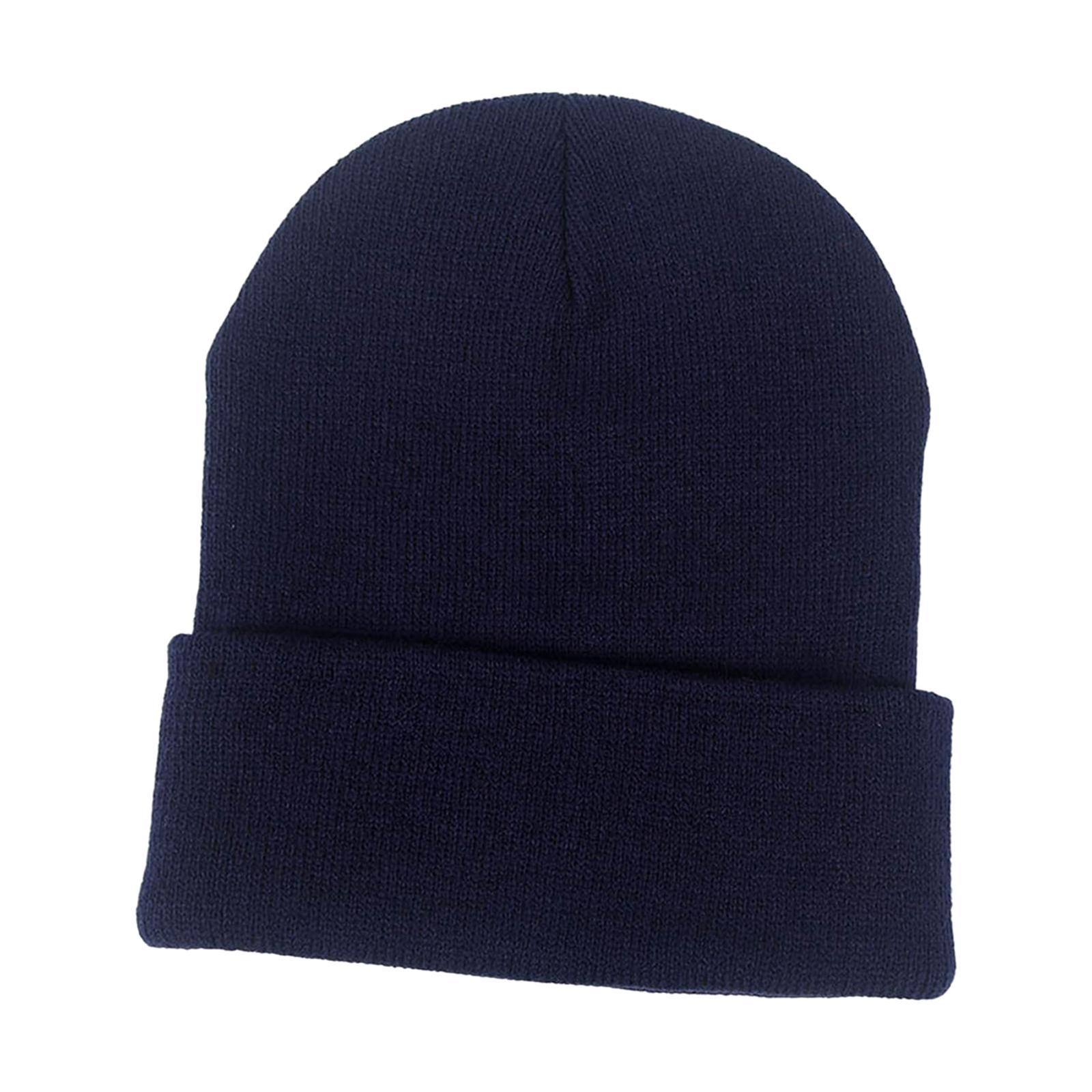 Knitted Hat Knit Beanie Unisex Warm Hat Headgear Soft for Outdoor Camping Cycling